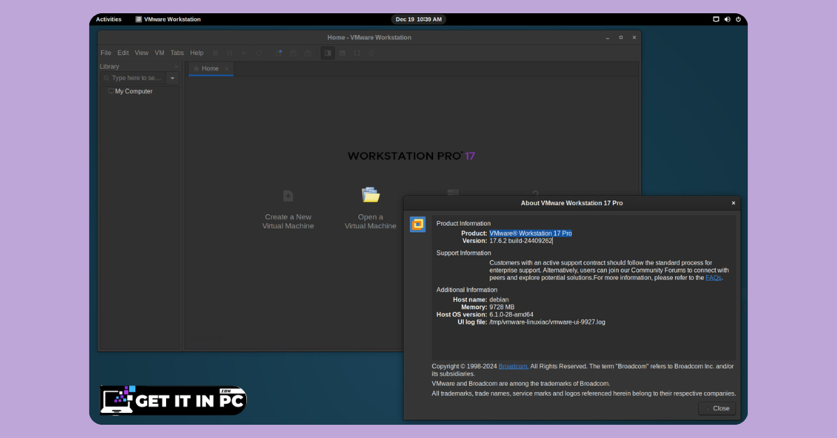 VMware Workstation 17.6.2 free