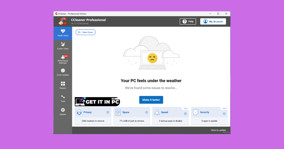 CCleaner Professional 6.26 free