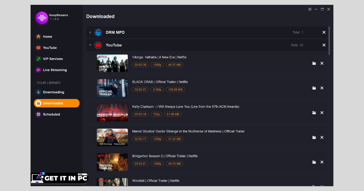 KeepStreams video downloader