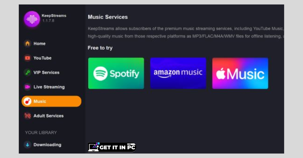 KeepStreams free