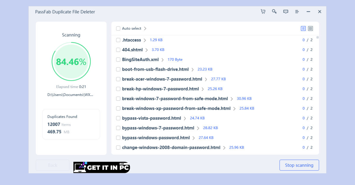 PassFab Duplicate File Deleter